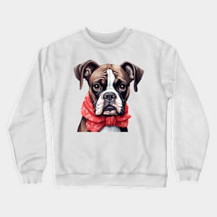 Fancy Boxer Dog Crewneck Sweatshirt